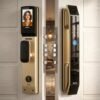 Golens X95 Gold Luxury Smart Door Lock | 8 Ways Unlocking | 3D Face ID | Fingerprint | Mobile App | RFID Card | PIN | OTP, Mechanical Key, Temporary Password, Door Viewer, No Extra Gateway Required