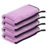 Btag Microfiber Cleaning Cloth, 40×40 cms 600 GSM | Highly Absorbent,Lint and Streak Free, Multi-Purpose Wash Cloth for Kitchen,Car,Window,Stainless Steel,Silverwear(Lavender_40x40cms) Pack of 4