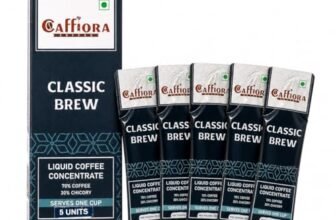 Caffiora Instant Black Coffee Sachets | Liquid Coffee Concentrate | 5 x 20ml | 100% Pure Extract | Sugar Free | Hot & Cold | Travel Friendly