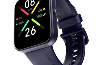 Noise Pulse Go Buzz Smart Watch with Advanced Bluetooth Calling, 1.69″ TFT Display, SpO2, 100 Sports Mode with Auto Detection, Upto 7 Days Battery (2 Days with Heavy Calling) – Midnight Blue