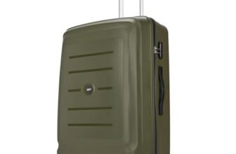 VIP Polypropylene Corsa Check-in 75 Cm (Large) 8 Spinner Wheels Trolley Bags for Travel, Hard Case Lightweight Bag with Combination Lock, Tough Suitcase for Travel (Green)