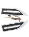 Aksmit Car Side Fender Light with 3 Colour Led Indicator Light (Silver) For Exuv300
