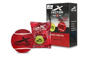 Vector X High Bounce Heavy Weight Tennis Ball for Cricket Practice, Street Match Ball, Training Exercise Ball for Outdoor & Indoor, Beginners & Pet Dog Play Ball (Pack of 12) Red
