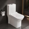 Plantex Ceramic Single Suite Commode/Western Toilet/Water Closet/Commode with Soft Closing Toilet Seat – S Trap (Iris, White)