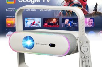 CrossBeats Lumex Prism (750 lm / 1 Speaker / Wireless / Remote Controller) Portable Projector(White)