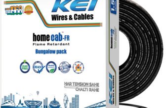 KEI homecab, 99.97% Pure Copper Conductor FR PVC Insulated 1.5 sq/mm Black 180 m Wire(Black)