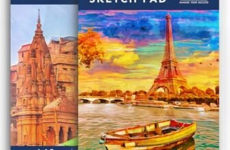 SOLO A4 Sketchpad- Pack of 2, Professional-Grade Premium Acid-Free Unruled Artbook, 140 GSM Sketchbook Artists, Kids & Professionals for Marker, Colored Pencil & Charcoal (Portrait, 21×29.7cm)