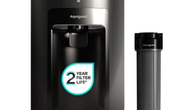 Aquaguard Sure Delight 6 L RO + UV + UF Water Purifier 2 Year Filter Life | With Mega Sediment Filter |60% Extra Water Saving* | 7-Stage Purification | India’s No.1 Purifier* | Large 6L Storage(Light Black)