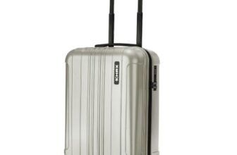 HRX Force Cabin Size Silver Polycarbonate Hard Shell Suitcase – Premium Travel Trolley Bag with 8 Spinner Wheels, Number Lock & Water Resistant Body