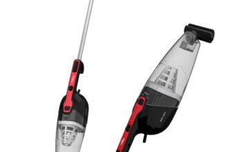 EUREKA FORBES 2 in 1 Hand-held Vacuum Cleaner 13,500 Pa Powerful Suction Power, 2-In-1, Handheld & Stick Functions, For Home Use, 16 ft long cord for mobility, Easy Disposal(Red, Black)