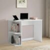 DELITE KOM Valor Study Table Engineered Wood Study Table (Free Standing, Knock Down)� (Frosty White)