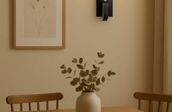 BENE Ennis Wooden Indoor Modern Wall Light, E-27 Base Wall Lamp for Home Decor – Living Room, Bedroom, Dining, Hallway, Staircase, 12 cm (Wood, Pack of 1)