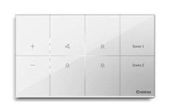 Havells Crabtree iSense Smart Monoblock Touch Panel with1 Fan regulator, 3 ON/OFF switch, 2 Scene (White) I Compatible with 4M Gang Box I Mesh connectivity I Compatible with Alexa, Google Home