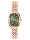 French Connection Sunray Green Oval Dial with Rose Stainless Steel Strap Watch for Womens – FCN0130NRGM