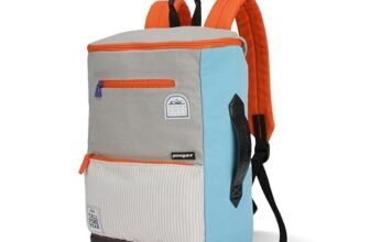 Provogue Cavo Pro 14 litres everyday backpack, 15.6 inch laptop compartment, for men and women in Sky Blue, stylish contemporary daily use college, office and outdoor bag | With organiser