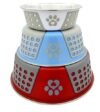 PremiumAV Holy Paws Hermosa Stainless Steel Dog Bowl 300 ML S Size for Dogs, Cats & Kittens – Durable Paw Print Non-Slip Pet Feeding Dish 1 PC