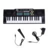 Intern INT-KB-3701 37 Keys Mini Keyboard Piano for Kids & Beginners with Microphone, 5V DC Power Adapter, 22 Demo Songs, 8 Rhythms, 8 Tones, Portable Electronic Musical Keyboard, Black