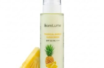 BareLume Tropical Shield Sunscreen SPF 50 PA+++ 100g | Lightweight Broad Spectrum Sun Protection | Non Greasy Face Lotion | No White Cast | Botanical Brightening Blend | Smooth Finish
