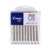 Pilot Hi-Tecpoint O5 0.5mm Extra Fine Point Roller Ball Pen | Pack Of 10 (7 Blue + 2 Black + 1 Red)
