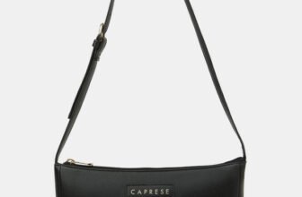 Caprese Jena Baguette Medium Black Handbag for Women Shoulder Bag with Adjustable Strap Shoulder Bag(Black, 2.04 L)