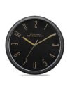 French Connection Stylish Analog Wall Clock for Home Hall Living Bedroom Kitchen with Black Dial – Size: 12 Inches – FCWC07-A