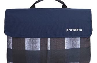 Protecta Charlie 13.3 Inch Stylish Laptop Bag for Women & Men, Ideal as Office Hand Bag or as Sling Bag Soft Velvety Interiors & Water Repellent Outer Fabric – (Distressed Checks Print)