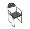 Da URBAN® 1 Seater Metal Chair with Arm Chair (Black)