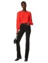 Marks & Spencer Textured Crew Neck Blouse T411511WFLAME (XS)