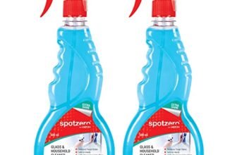 Spotzero By Milton Glass Cleaner Set of 2, 500 ml Each | Remove tough Stains | Safe on Hands | Liquid Spray