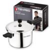 Bergner TriPro Triply Outer Lid Pressure Cooker 5 Litres, Bakelite Safe Grip Handle, Healthy Cooking, Even and Faster Heat Distribution, Easy to Clean, 2.5mm Thickness – Induction and Gas Stove Ready