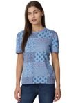 Van Heusen Woman Women’s Regular T-Shirt (VWCTURGP681059_Light Blue XS)