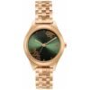 Fastrack P3H Green Dial Rose Gold Plating Stainless Steel Women’s Watch – NT6268WM07