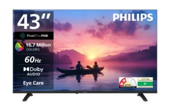 PHILIPS Frameless 108 cm (43 inch) Full HD LED Smart Google TV with Voice Control Remote Dolby Audio Ultra-Narrow Bezel Eye Care 24W Sound Output HDR10 Wider Colour Gamut 8 GB Storage Energy Saving(43PFT6130/94)