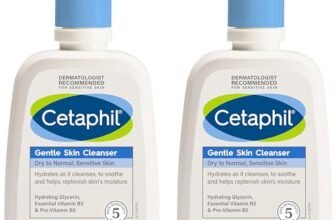 Cetaphil Face Wash Gentle Skin Cleanser for Dry to Normal, Sensitive Skin, 125 ml Hydrating Face Wash with Niacinamide, Vitamin B5 (Pack of 2)