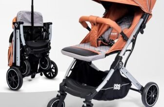 BeyBee Premium Stroller Pram for Baby| Portable Lite Baby Stroller | Travel Friendly Pre Installed Baby Trolley Stroller for Kids Infants Newborn|Stroller for Kids of Age 0 to 3 Years (Peach)