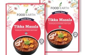 Food Earth Tikka Masala Simmer Sauce – Authentic Indian Curry Base with Creamy Tomato & Spices – No Added Preservatives – 300g Pouch (Serves 2-3) | Pack of 2