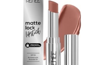 RENEE Matte Lock Lipstick – Jazz, Moisturizing, Long Lasting & Weightless Formula, Intense Color Pay Off with Ultra-Matte Finish, Enriched with Avocado oil, Vitamin E, D & Beta-Carotene, 3.5 Gm