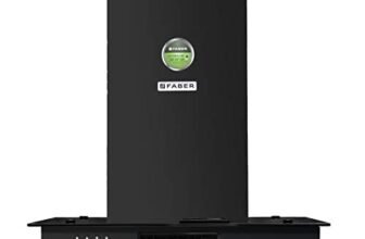 Faber 3in1 Chimney with Air purifier & Fan,60 cm,1095 m³/hr (Aerostation Glamour Pro 3D BK FT 60,Baffle Filter,Black), Free 1 Year Extended warranty