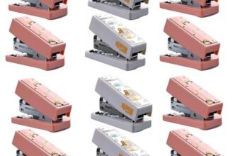 Crackles Cute Effective Mini Stapler for Boys, Girls, Children for Art & Craft Activities & Portable Convenient Stapler Students for School Projects (Random Color and Print) (Pack of 12)