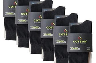 COTSON ;lasting wear in every pair Cotson Men’s Organic Cotton Full Length Socks (Black, Free Size) Pack Of 6