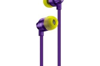 Logitech G333 Gaming Earphones with Gaming-Grade Dual Drivers with USB-C Adapter & in-line Mic and Volume Control with 3.5mm aux – Purple