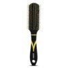AGARO Breeze Flat Hair Brush with Strong & flexible nylon bristles, having Anti static ball tips, For Grooming, Volumising & Back Brushing, ideal for Men, Women & Kids, Yellow & Black.