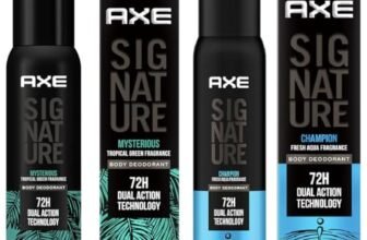 Axe Signature Champion Long Lasting No Gas Body Deodorant For Men 200 ml & Axe Signature Mysterious No Gas Deodorant Bodyspray For Men 154 ml Combo