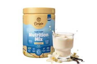 Origin Kids Nutrition Mix | Ages 3–6 | 7g Plant Protein for Growth & Bone Health | LUTE-GEN® for Eye Health |No Refined Sugar |Allergen-Free |Creamy Vanilla | 261g