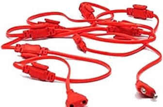 Gilary Jointer Wire for LED/Rice Lights Ladi 10 Female Sockets Celebrations Connector Do Festival Light Diwali Decoration Easily for Your Home (2Meter Jointer Color May Very) (Set Of 1)