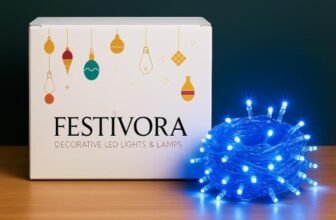 Festivora 35 Feet 8mm Big Size LED Pixel String Lights | Super Bright High-Intensity Plug-in String Lights for Home & Outdoor Decor | Blue Color Lights for Diwali & Festivals (Pack of 1)