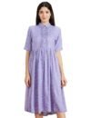 Amazon Brand – Symbol Women’s Rayon Fit and Flare One Piece Midi Length Dress (DR-05-WES-CONT_Violet_S)