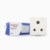 Anchor by Panasonic Penta Modular 2 Module 6 Amp 3 Pin Round Socket W/O Shutter (White, 65208-10)