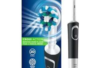 Oral-B Vitality Rechargeable Rotating Electric Toothbrush for Adults | 2 Brushing Modes (Daily & Sensitive) | 2-Min Timer with Quadpacer | 2-Year Warranty & IPX7 Water Resistant | Round Brush Head (Black)