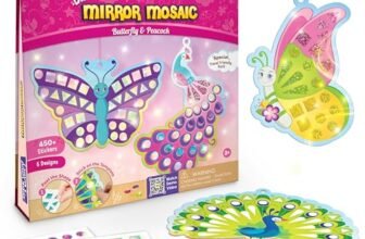 Imagimake Mirror Mosaic Butterfly & Peacock | Mosaic Kit | Age 3+